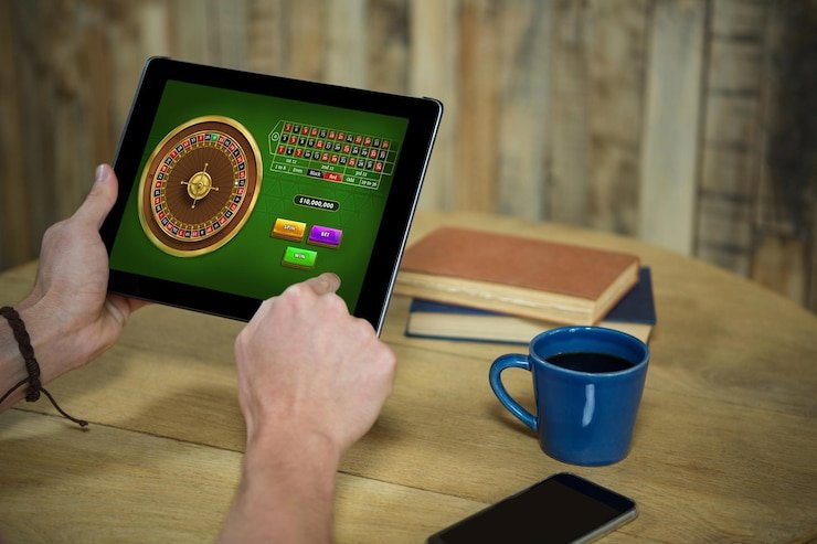 rajapool live casino blackjack table on a mobile phone screen